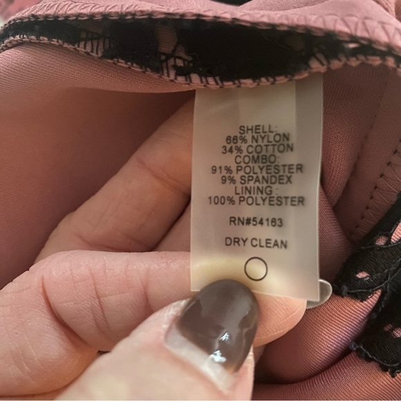 Tommy Hilfiger Black Pink Floral Crepe Sheath‎ Sleeveless Dress Size 8 - Picture 7 of 14